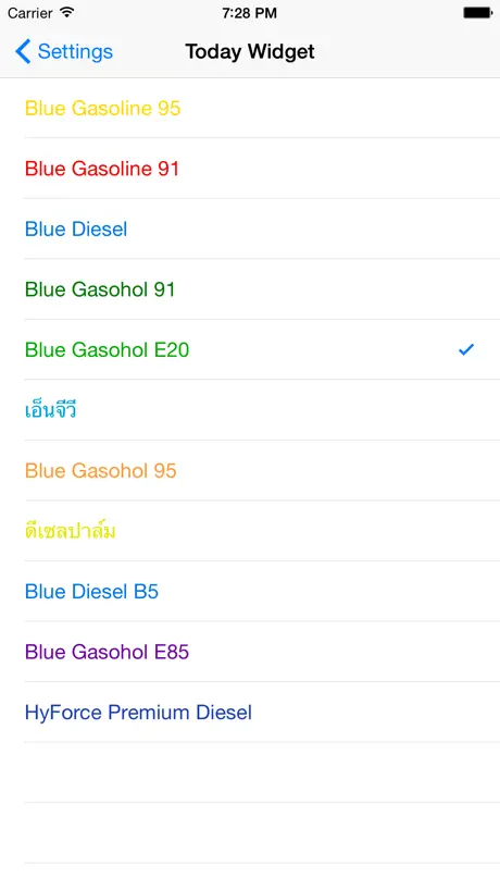 PTT Oil Price + Widget