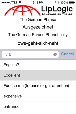 LipLogic German Words and Phrases screenshot 4