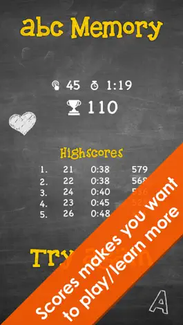 Game screenshot abc Memory - Lower case letters (US english) hack