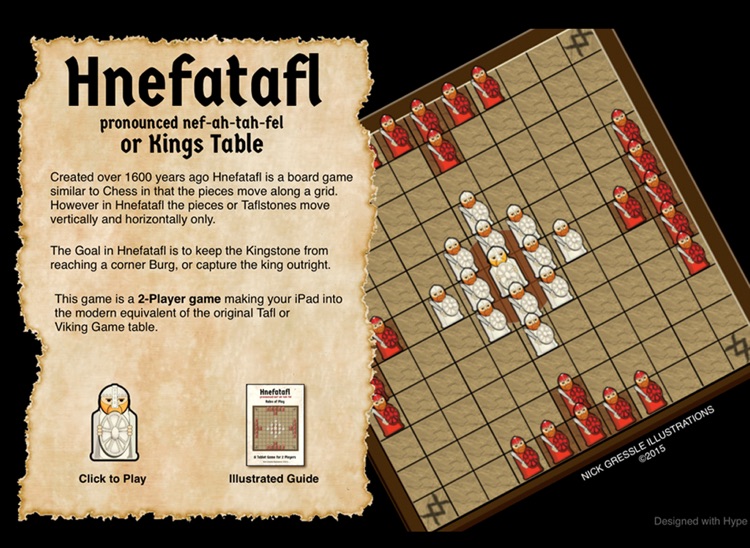 Hnefatafl 2 Player Board Game