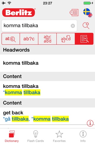 Swedish - English Berlitz Essential Dictionary screenshot 2