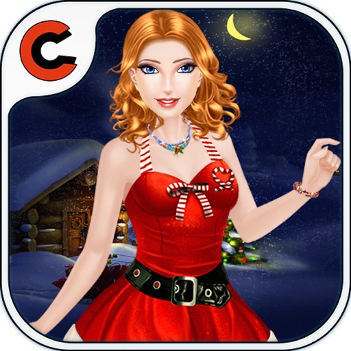 christmas teen girl dress up icon