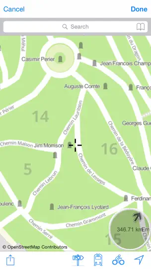 Capture d'écran de Cimetière Du Père Lachaise : Carte Interactive sur iPhone 3