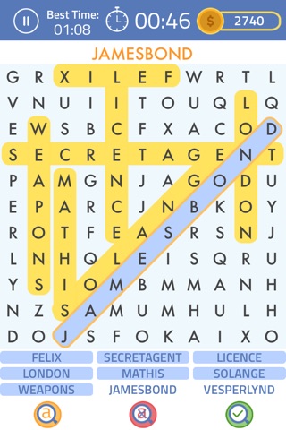 Wordzzle Pro - Hollywood Movies (WordSearch Puzzles) screenshot 2