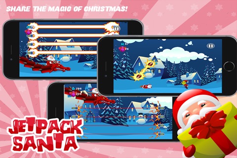 JetPack Santa Free: A Santa Christmas JoyRun screenshot 2
