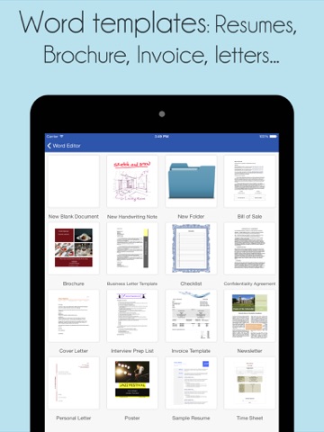 iWord Processor iPad screenshot 2 - Utilities app