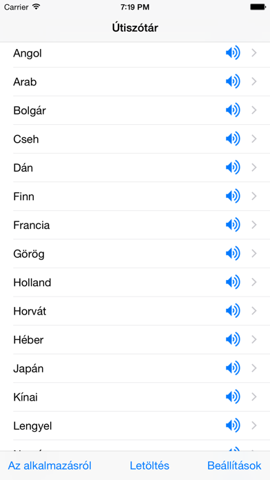 Screenshot #1 pour Útiszótár