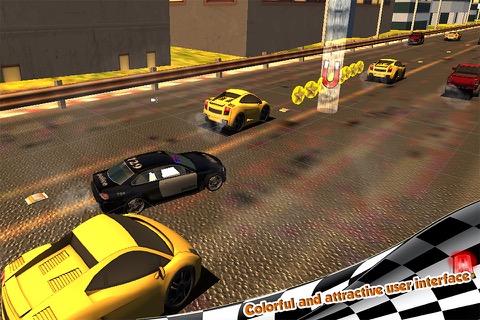 ` 3D Police Pursuit Racing car highwayのおすすめ画像3