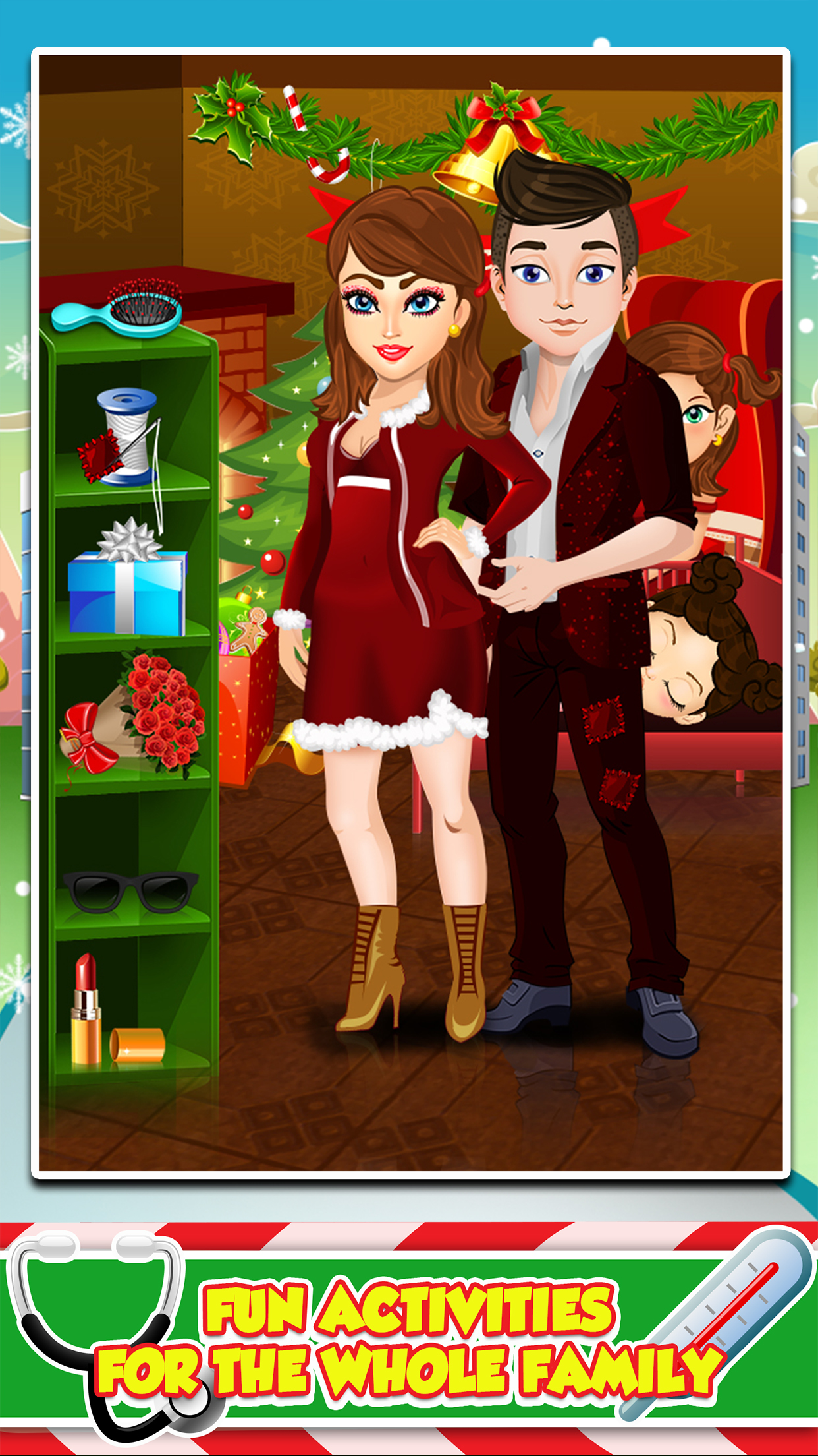 Mommy's Christmas Baby Doctor Salon - My Santa Spa Make-Up Games! screenshot 4