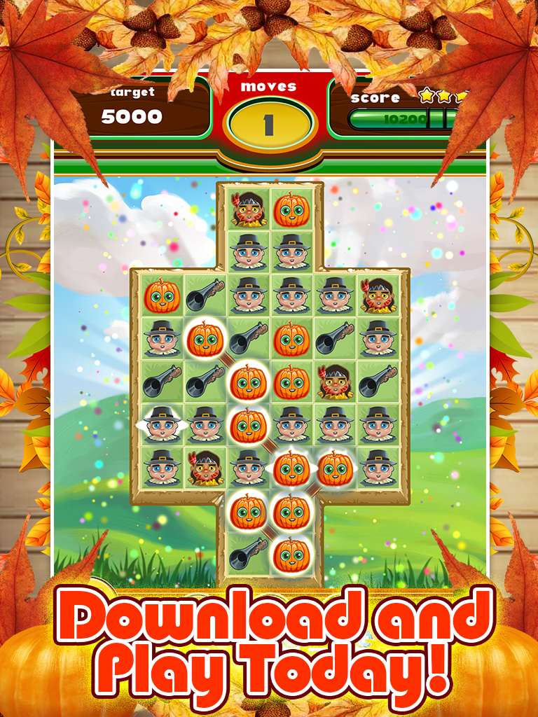 Thanksgiving Match 3 Fall Puzzle Game FREE screenshot 10