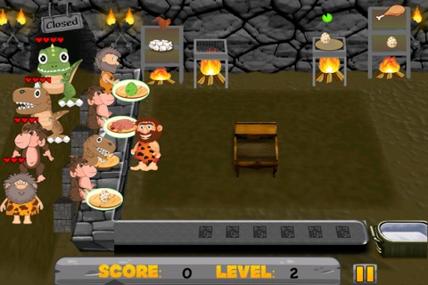 A Dinosaur Island Village Diner GRAND - The Dino Age Cave-Man Food Game screenshot 2