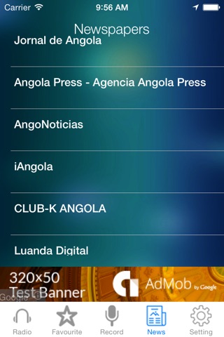 Angola Radio News Music Recorder screenshot 4