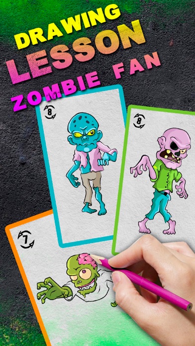 Screenshot #3 pour Drawing Lesson Zombie Fan
