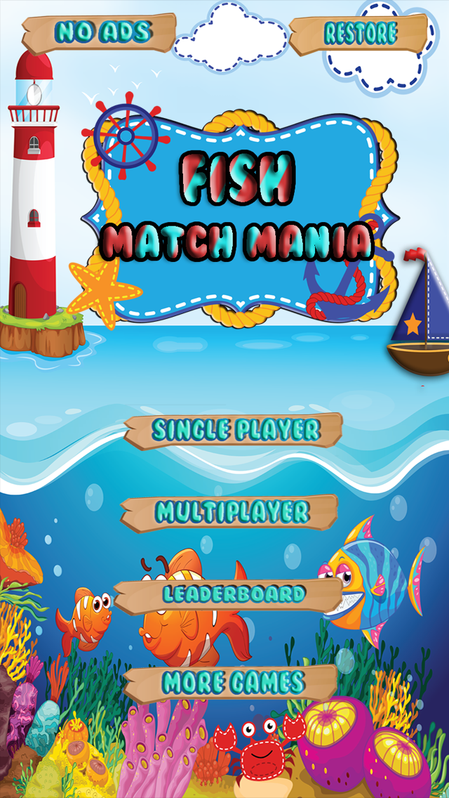 Fish Match Mania Water Puzzle - Where's my bubble?  FREEのおすすめ画像1