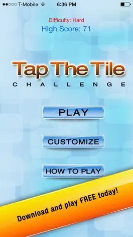 Game screenshot Tap The Tile Challenge Free – Fast Visual Finger Touch Reflex Game hack