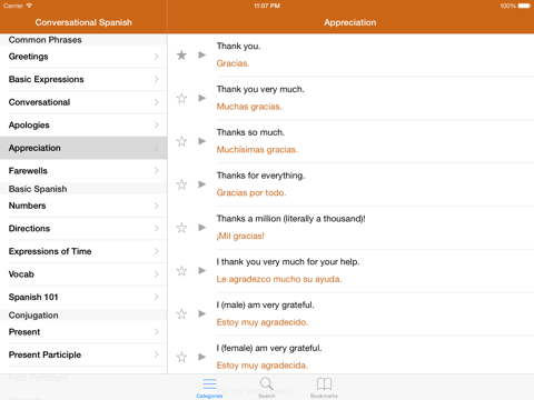 Screenshot #4 pour Spanish Phrasebook: Conversational Spanish