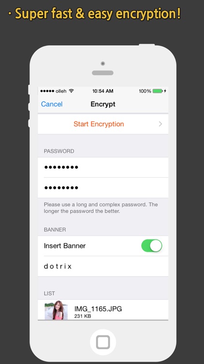 Dotrix - Guard against photo leak! Encrypt your private photos!