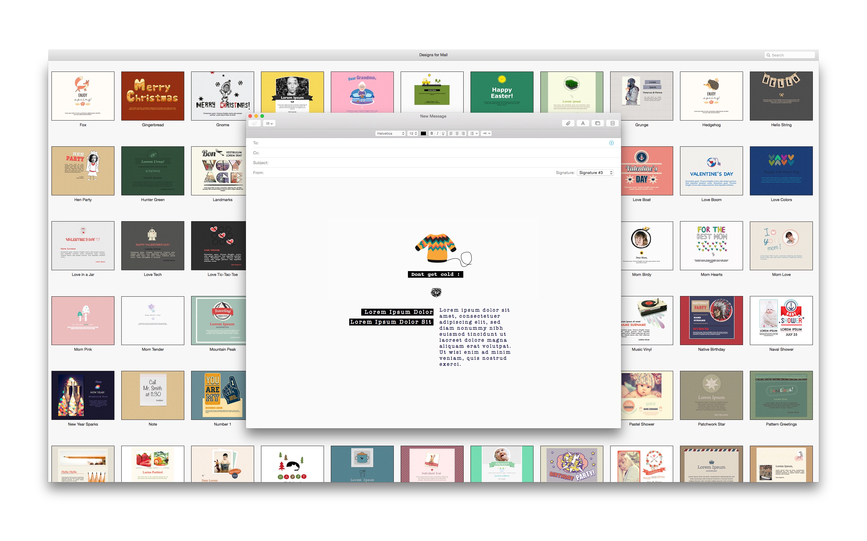 Screenshot do app Mail Stationery Expert - Templates for Mail