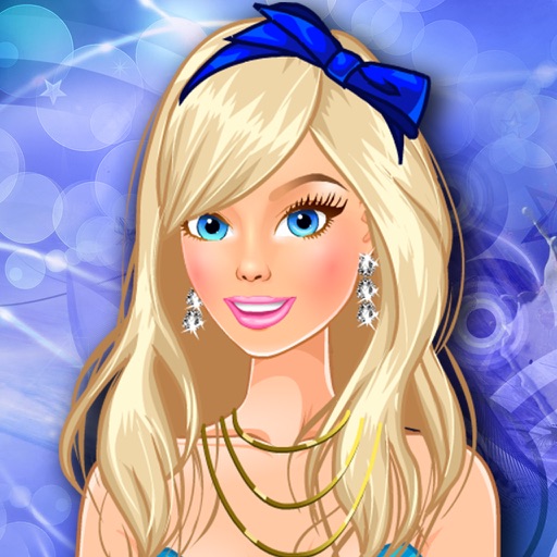 Blonde Girl Fashion Hairstyle. Dress up game for girls and kids. icon