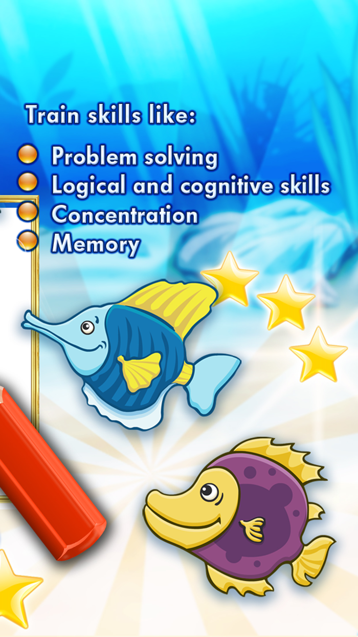 Coloring books for toddlers HD - Colorize ocean animals and fish