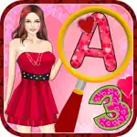 Valentine Hidden Alphabets & Numbers App Problems