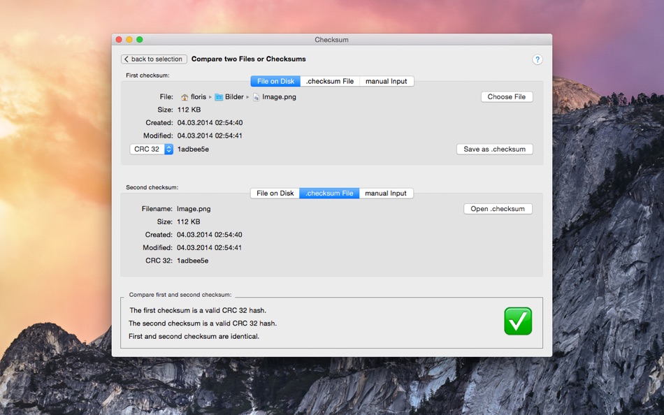 #1. Checksum Utility for Mac OS X (macOS) 게시자: Markus Moehler
