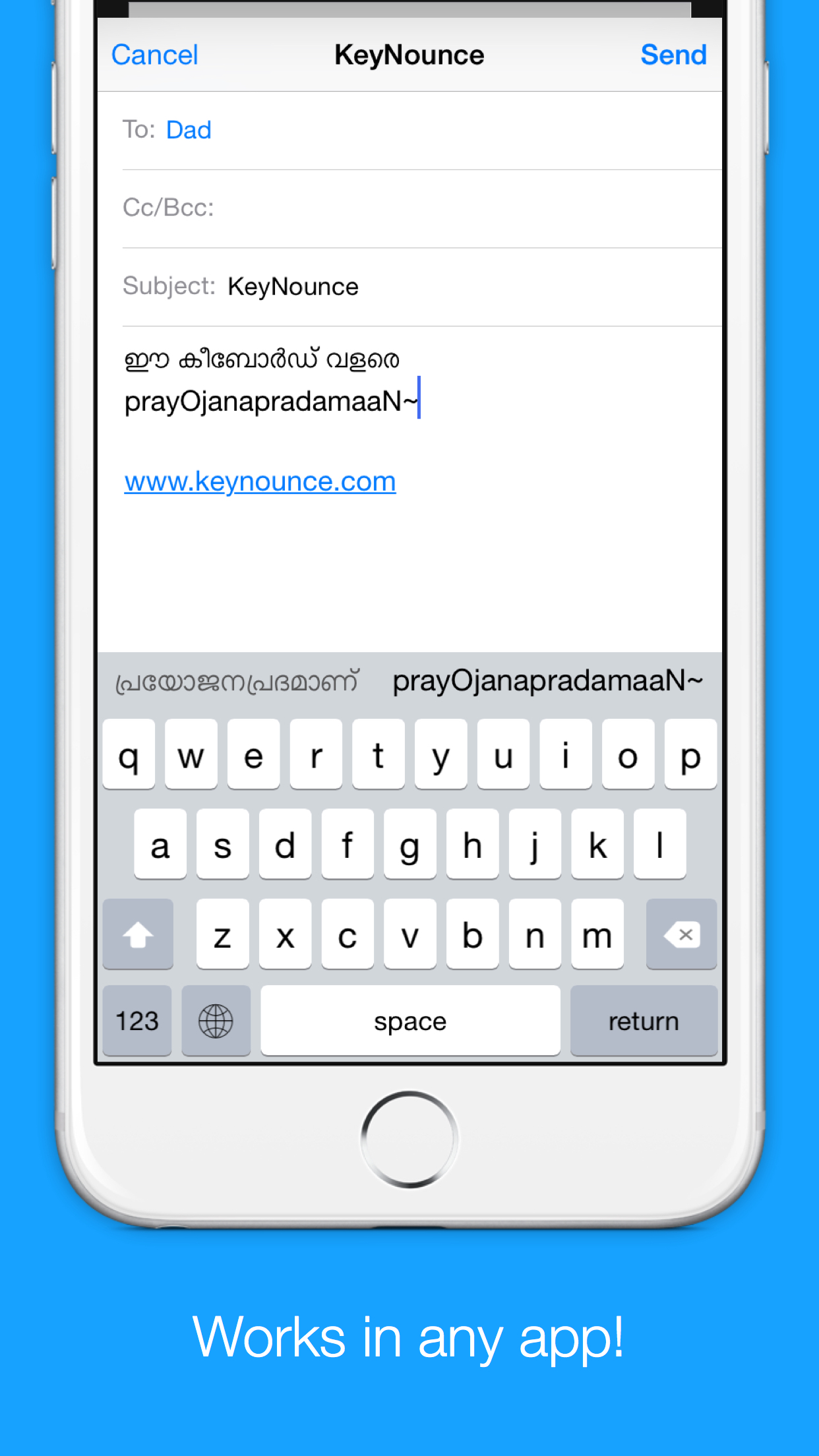 Malayalam Transliteration Keyboard by KeyNounce