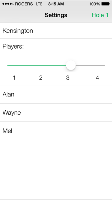 Screenshot #1 pour Pitch&Putt Scorecard
