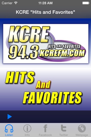 KCRE 94.3 "Hits and Favorites" screenshot 2