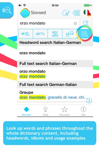 German <-> Italian Slovoed Compact talking dictionary screenshot 2