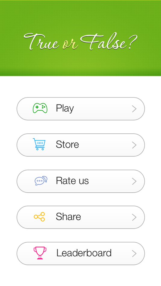 #5. True or False? - an exciting quiz with many interesting questions (iOS) Podle: Anton Kartunov