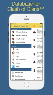 database for clash of clans™ (unofficial) iphone screenshot 1