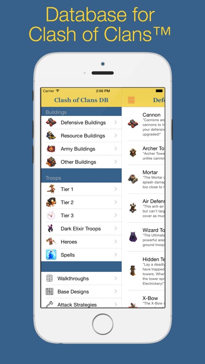 Database for Clash of Clans™ (unofficial)