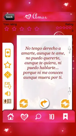 Captura de pantalla de Amor - Saludos Amorosos Para Cada Día & San Valentín! en iPhone 4