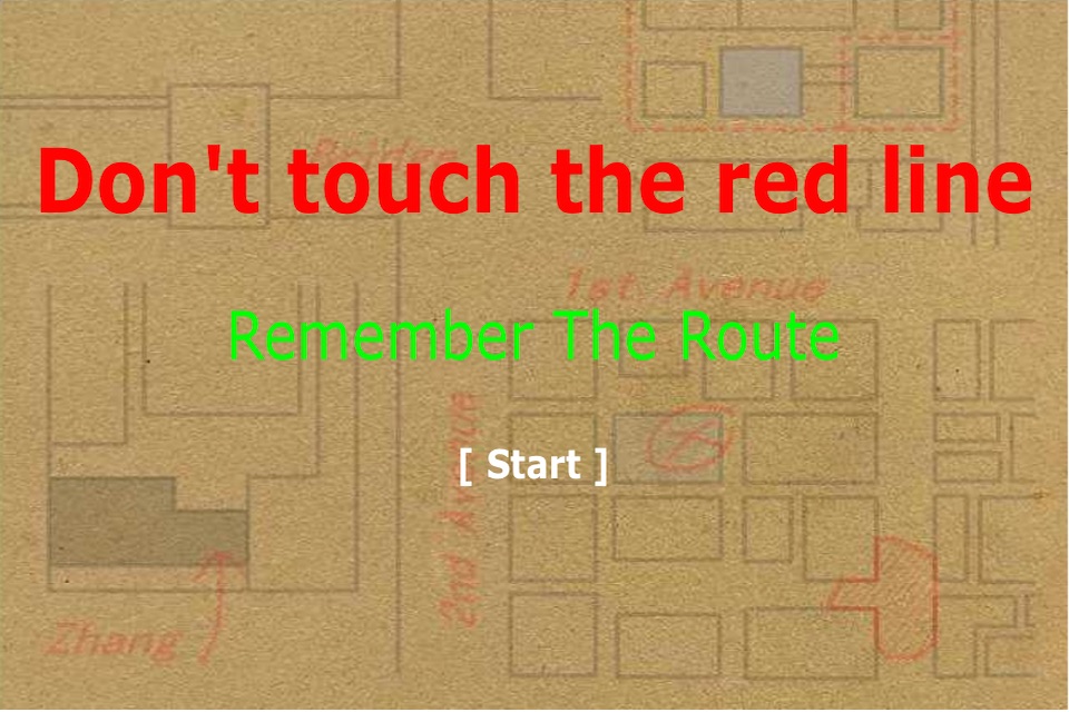 Don't touch red line-Avoid red line, Remember the route screenshot 2