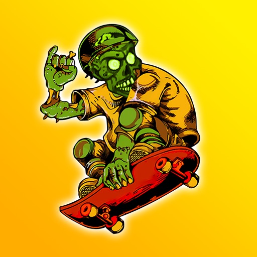 HD Zombie Skateboarder High School - For Kids! Life On The Run Surviving The Fire! Icon