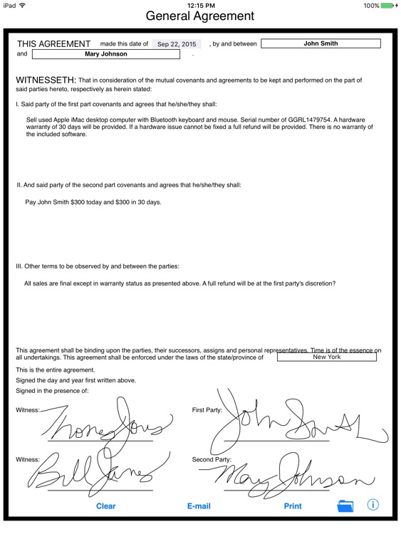 Simple General Agreement