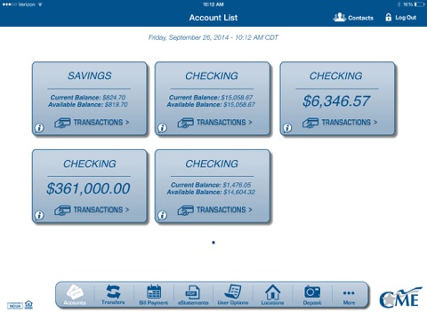 CME FCU App for iPad screenshot 2