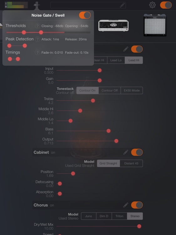 Amp ONE - Guitar amps and effects processor based on connection of the circuit simulation and machine learning
