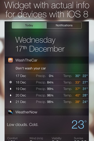 Скриншот из Wash The Car - Precipitations Forecast Widget Maps