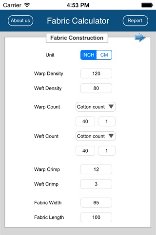 Fabric Calculator screenshot 2