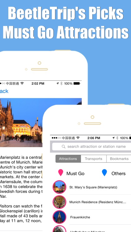 Munich travel guide and offline city map, Beetletrip Augmented Reality München bahn Metro Train and Walks