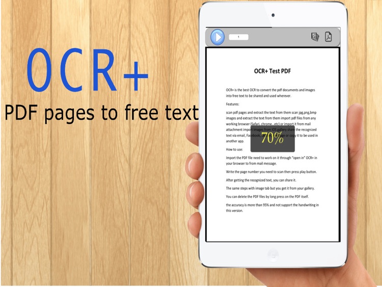 OCR+ - Image to text converter, PDF documents to text