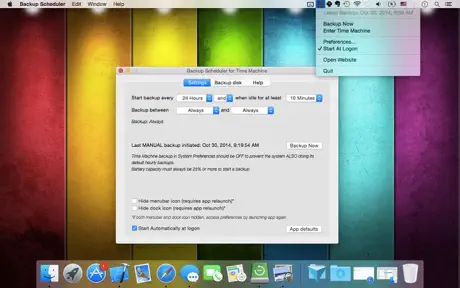 Backup Scheduler: Time Editor