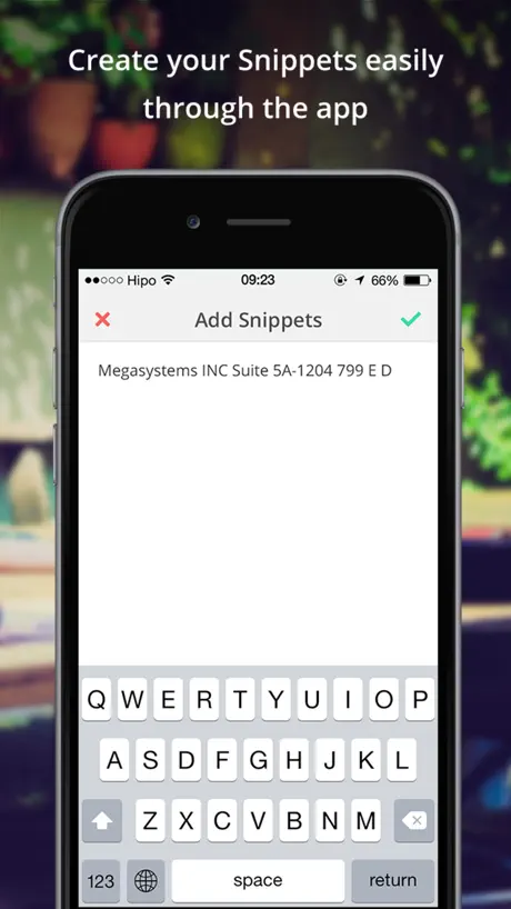 Snipboard - Keyboard for custom text snippets