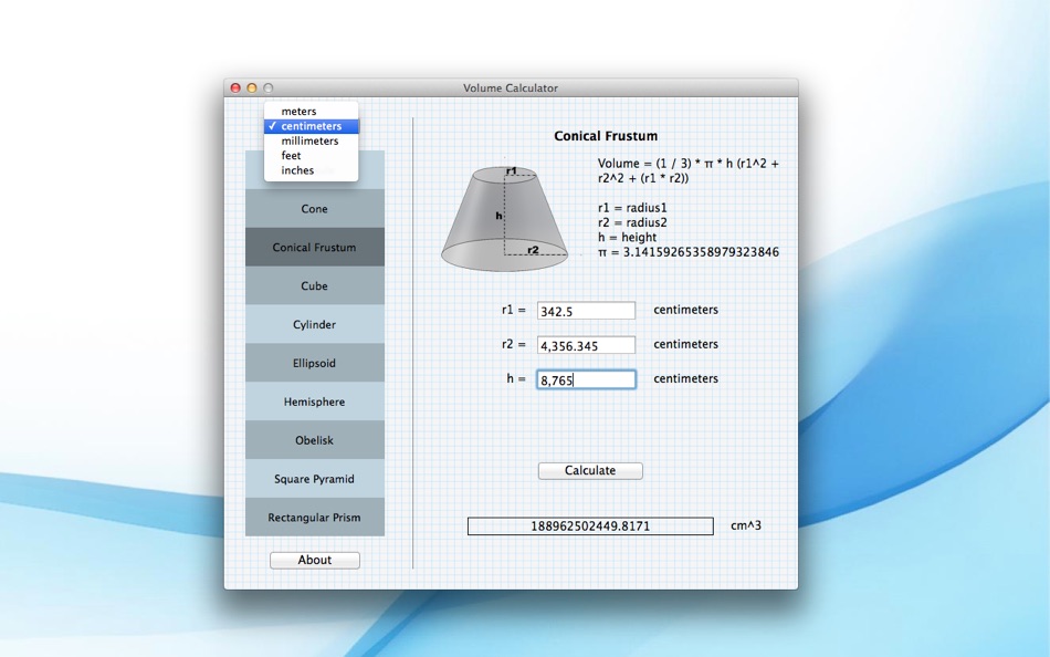 Volume Calculator for Mac OS X - 1.1 - (macOS)