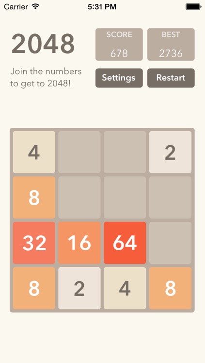 2048 HD swipe to challenge numbers free