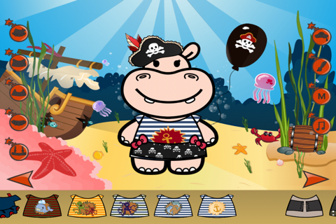 Hippo Dress Up Game screenshot 2