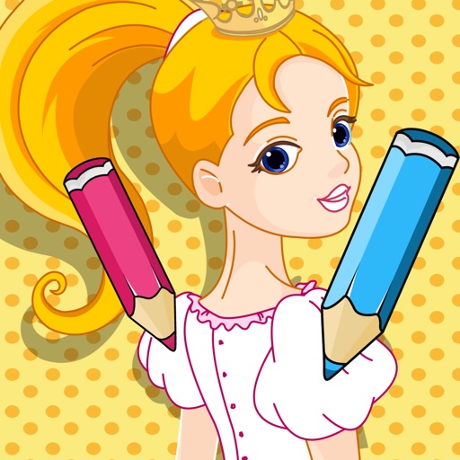 Princess Coloring Book for Girls: Learn to Color Cinderella, Kingdom, Castle, Frog and more Icon