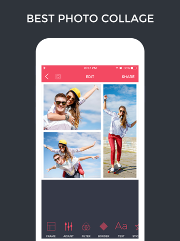 Screenshot #4 pour Pixjoint - Picture collage & Photo Editor with Camera Effects